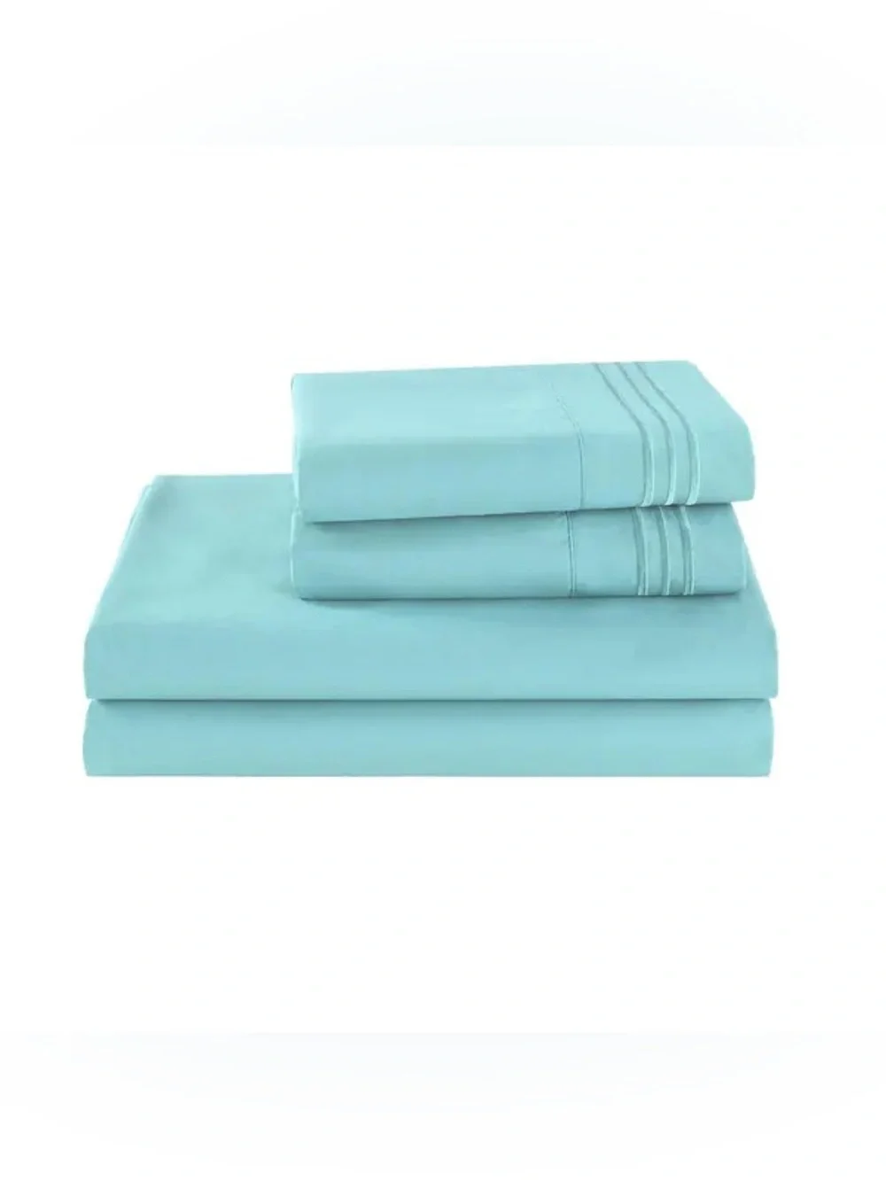 Light Aqua king 4 piece Solid Sheet Set
